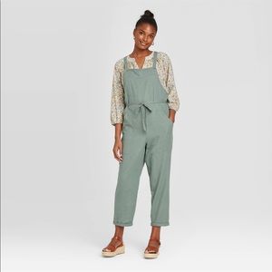 Target Sleeveless Squareneck Belt Overalls